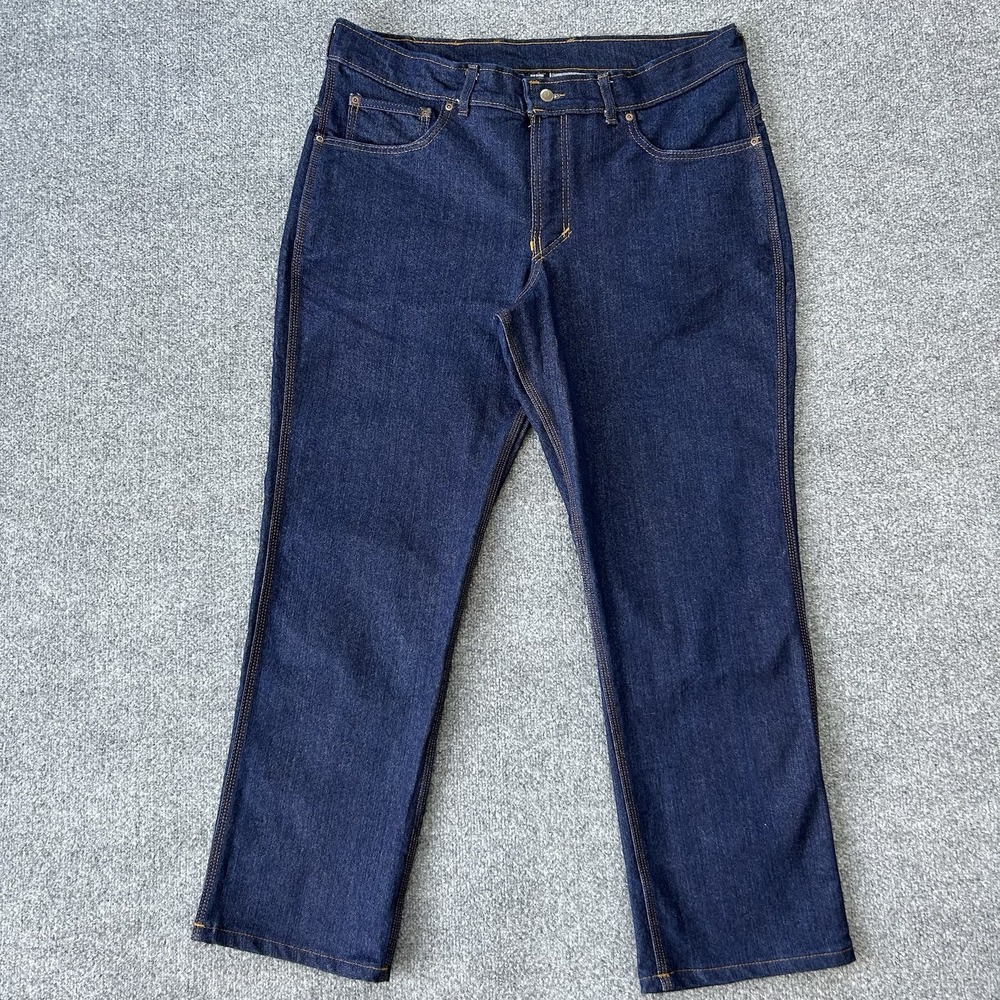 Origin Jeans Men 40X 31 Factory Work Straight Stretch Denim Heavyweight Blue P16